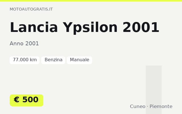 Lancia Ypsilon 2001