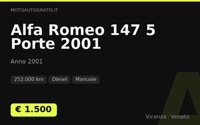 Alfa Romeo 147 5 Porte 2001