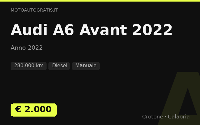 Audi A6 Avant 2022