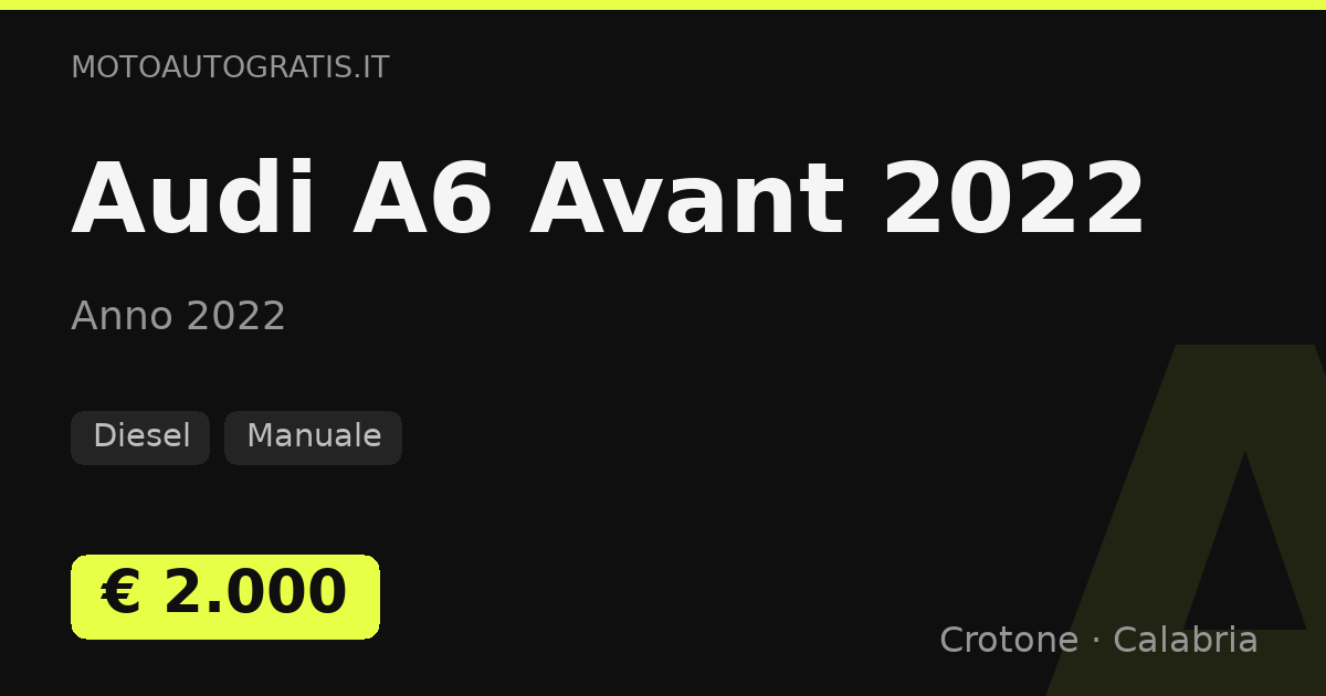 Audi A6 Avant 2022