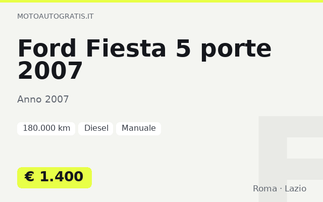 Ford Fiesta 5 porte 2007
