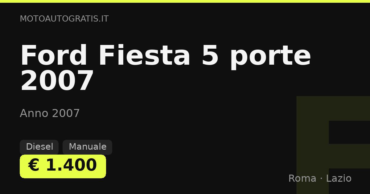 Ford Fiesta 5 porte 2007