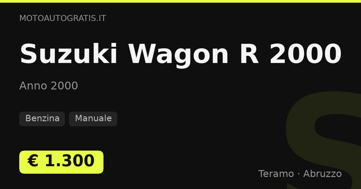Suzuki Wagon R 2000