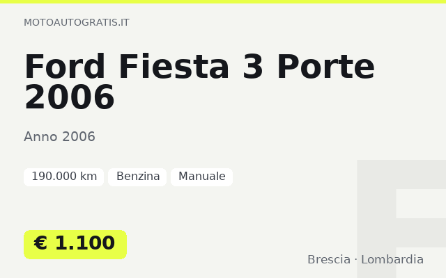 Ford Fiesta 3 Porte 2006