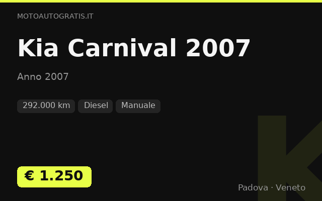 Kia Carnival 2007