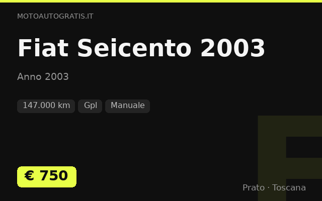 Fiat Seicento 2003