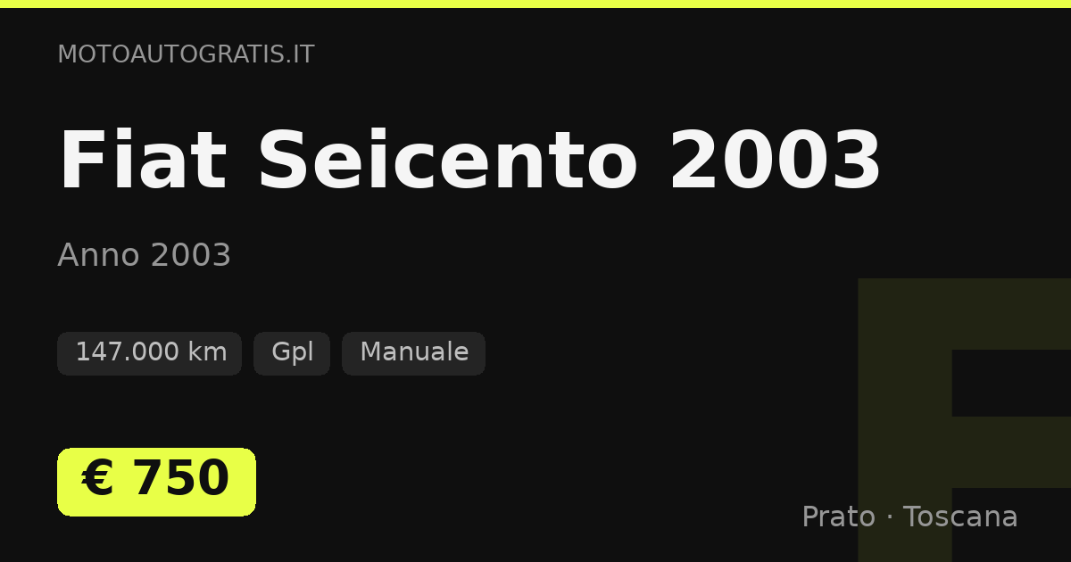 Fiat Seicento 2003