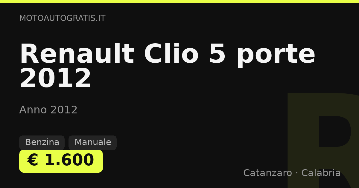 Renault Clio 5 porte (2012)