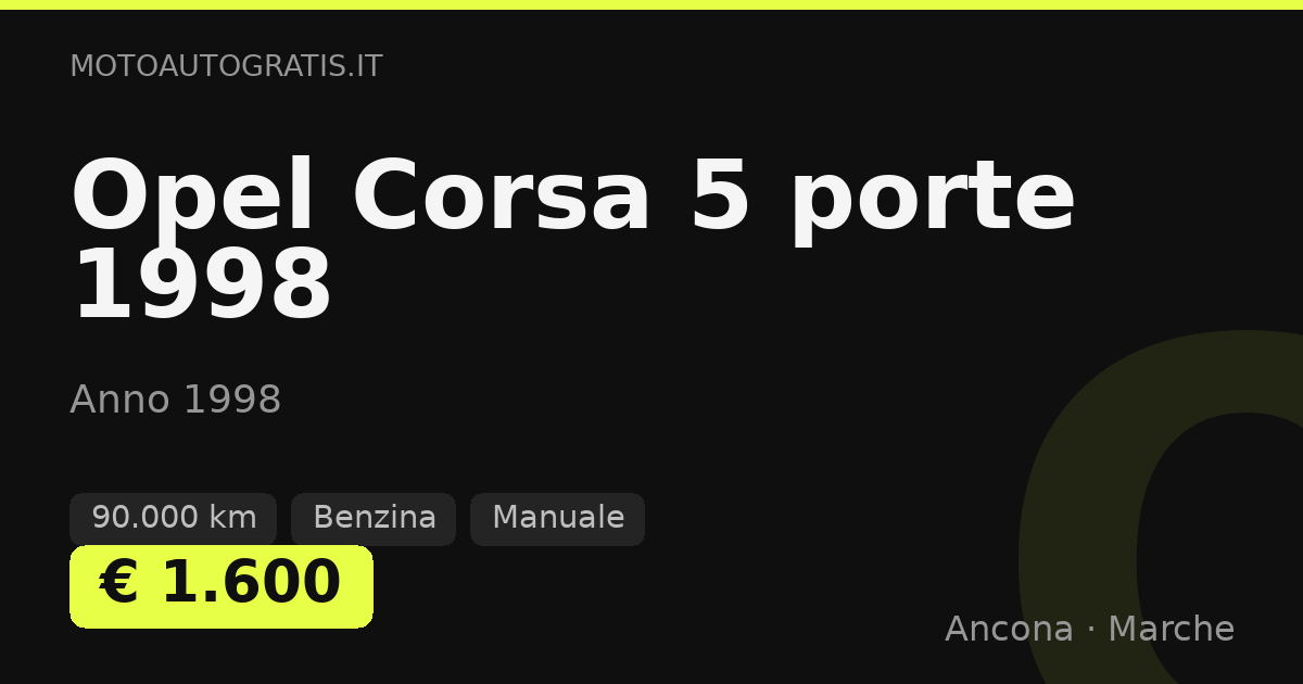 Opel Corsa 5 porte (1998)