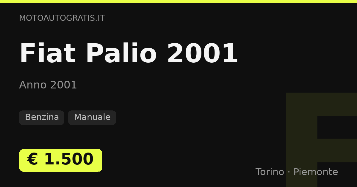 Fiat Palio 2001