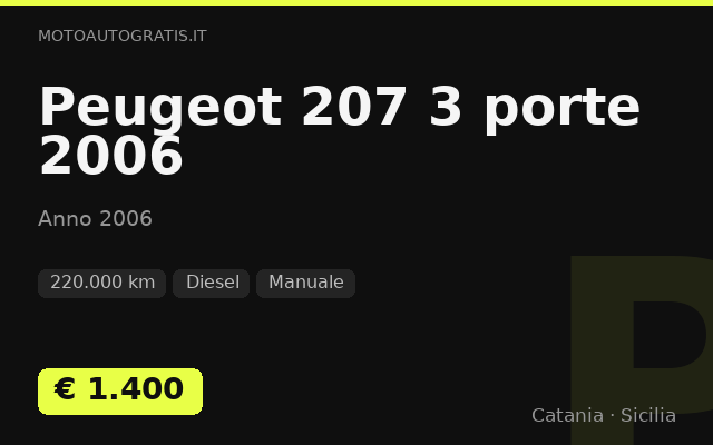 Peugeot 207 3 porte 2006