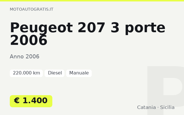 Peugeot 207 3 porte 2006
