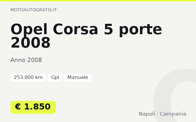 Opel Corsa 5 porte 2008