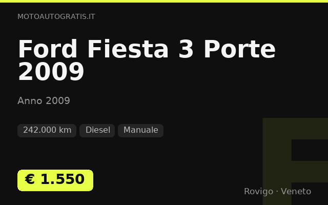 Ford Fiesta 3 Porte 2009
