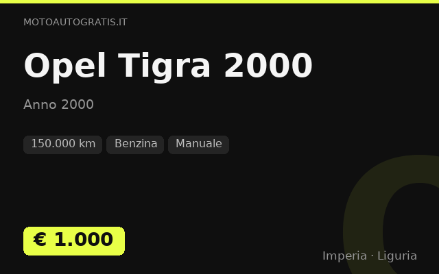 Opel Tigra 2000
