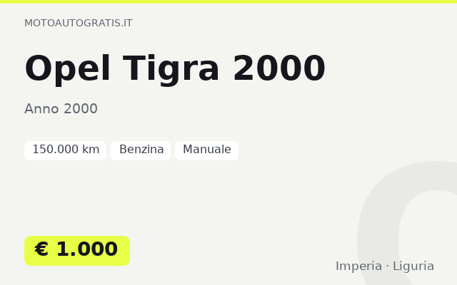Opel Tigra 2000