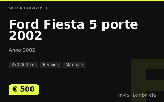 Ford Fiesta 5 porte 2002