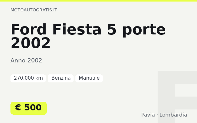 Ford Fiesta 5 porte 2002