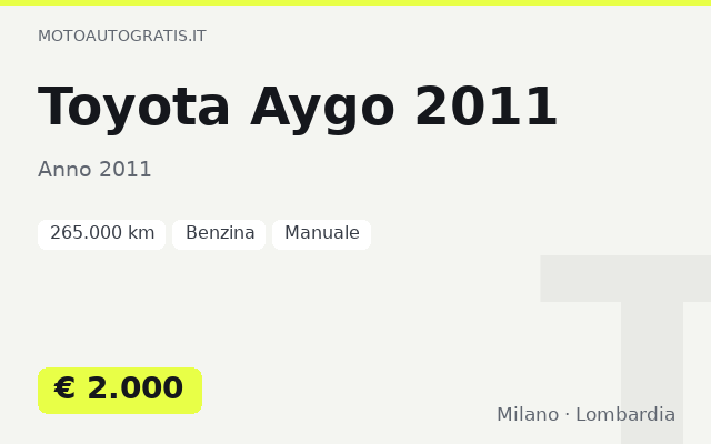 Toyota Aygo 2011