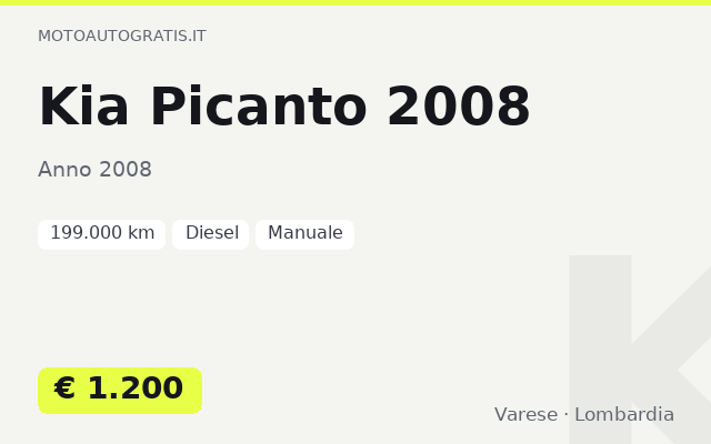 Kia Picanto 2008
