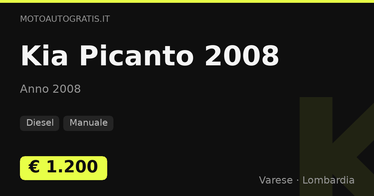 Kia Picanto 2008