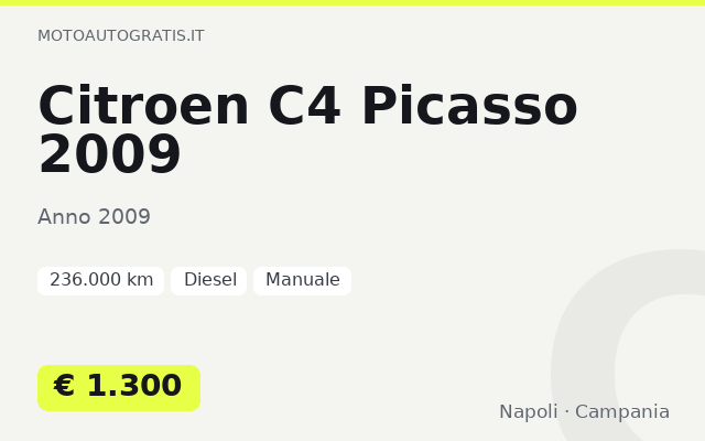 Citroen C4 Picasso 2009