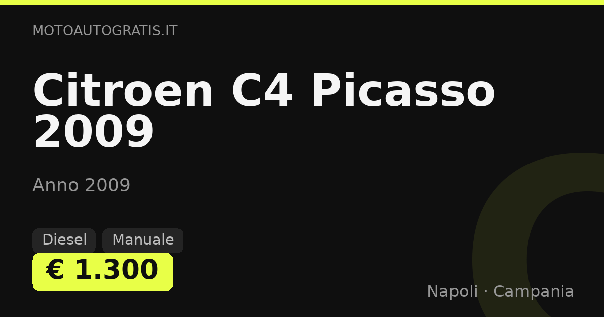 Citroen C4 Picasso 2009