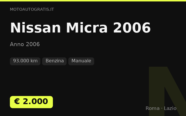 Nissan Micra 2006