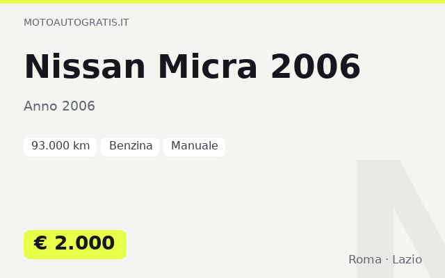 Nissan Micra 2006