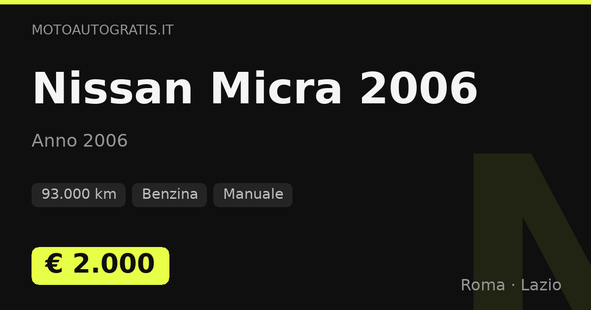 Nissan Micra 2006