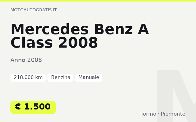 Mercedes Benz A Class 2008