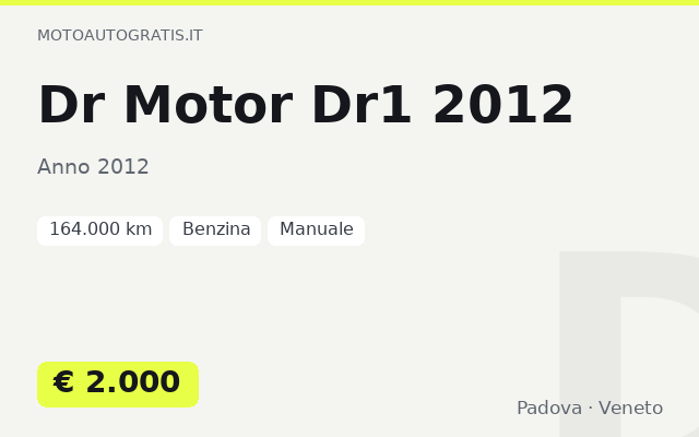 Dr Motor Dr1 2012