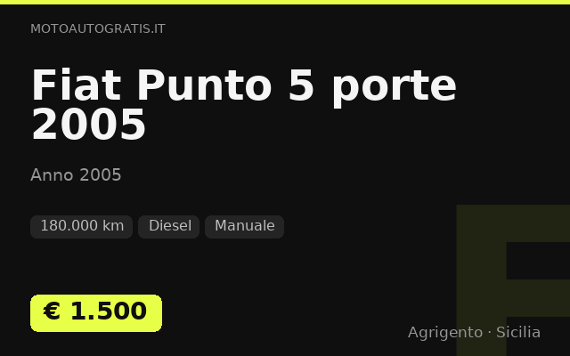Fiat Punto 5 porte 2005