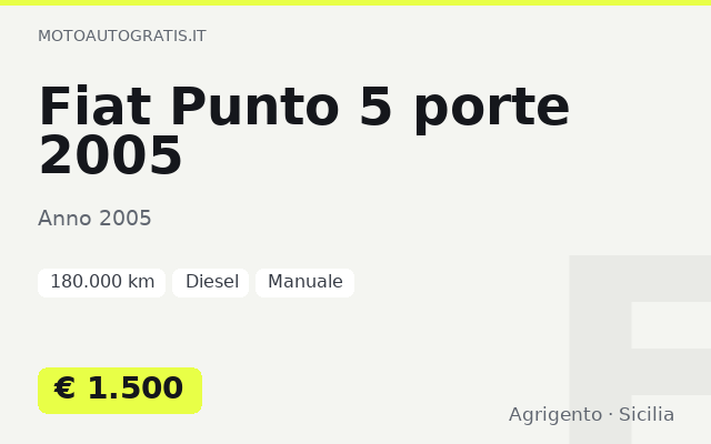 Fiat Punto 5 porte 2005