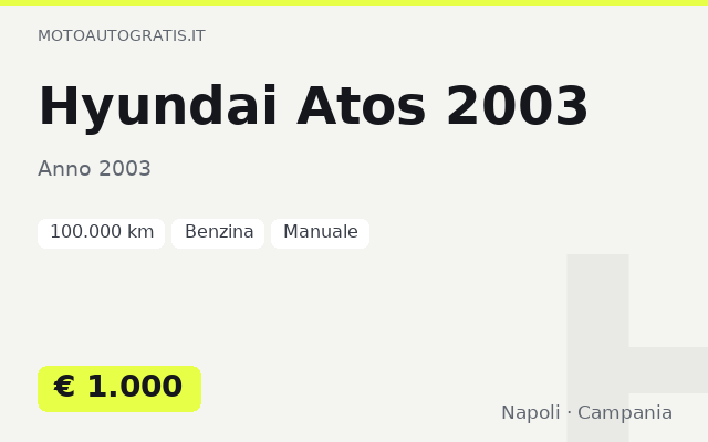 Hyundai Atos 2003