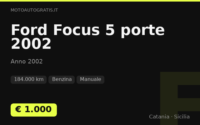 Ford Focus 5 porte 2002