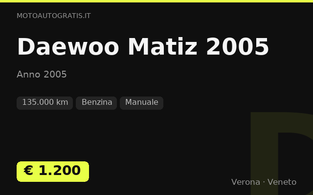 Daewoo Matiz 2005
