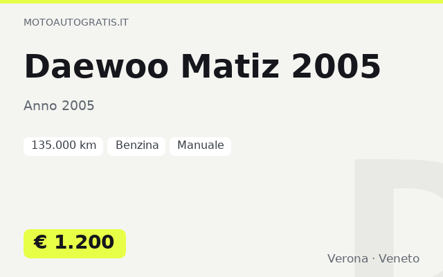 Daewoo Matiz 2005