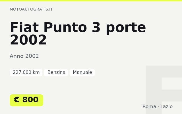 Fiat Punto 3 porte 2002