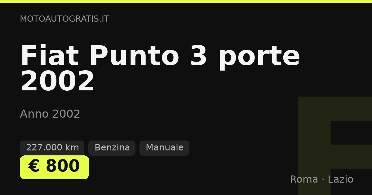 Fiat Punto 3 porte 2002