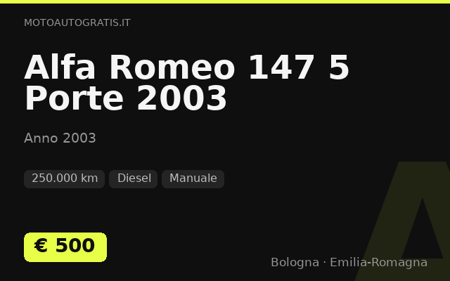 Alfa Romeo 147 5 Porte 2003