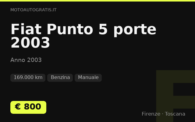 Fiat Punto 5 porte 2003
