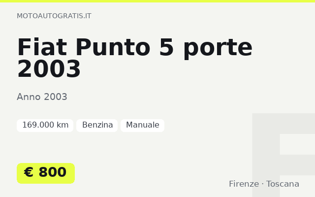 Fiat Punto 5 porte 2003