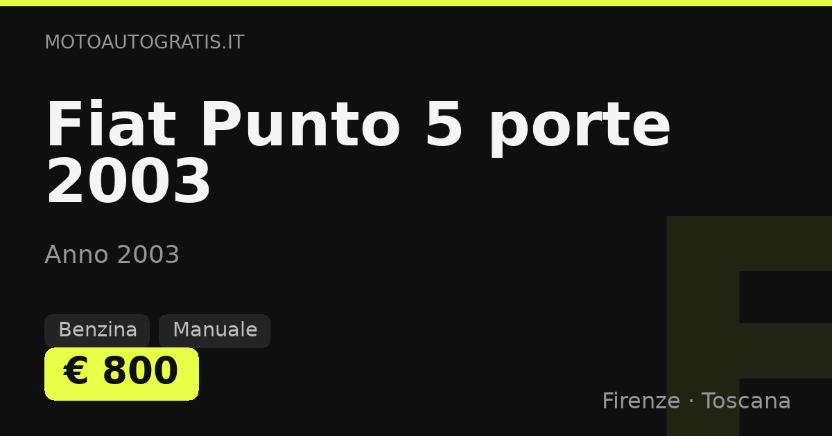 Fiat Punto 5 porte 2003