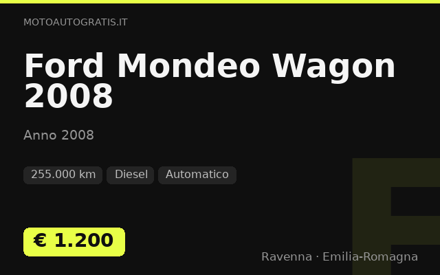Ford Mondeo Wagon 2008