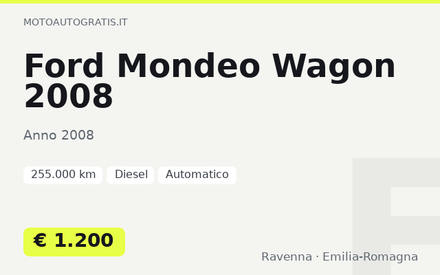 Ford Mondeo Wagon 2008