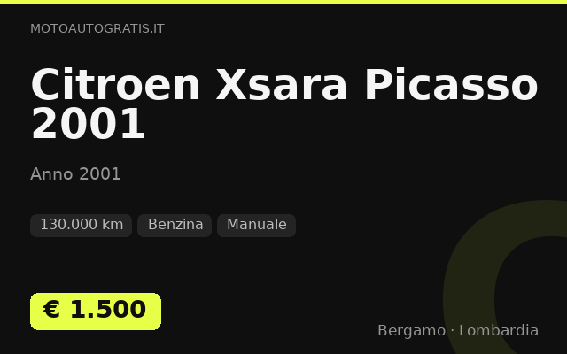 Citroen Xsara Picasso 2001