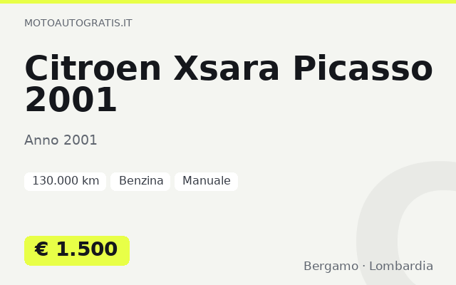 Citroen Xsara Picasso 2001