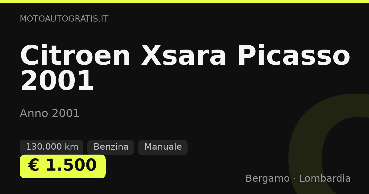 Citroen Xsara Picasso 2001
