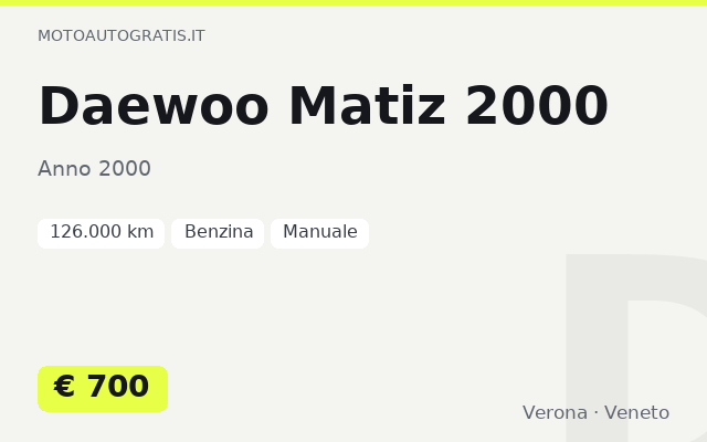 Daewoo Matiz 2000